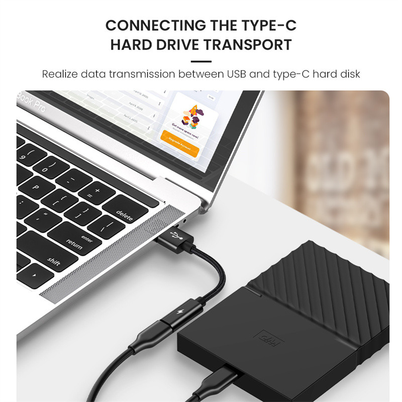 USB-C-USB-adapter OTG-kábel USB-dugasz-USB-csatlakozó-kábel Átviteli gyorstöltő kábel Samsung Huawei Xiaomi MacBookhoz