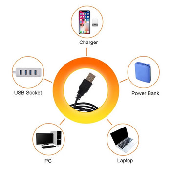 USB Light за залез слънце, мобилен телефон, самостоятелна фотография, LED Rainbow, неонова нощна светлина, проектор, стенна атмосферна светлина