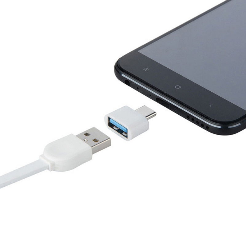 2 db univerzális USB-C típusú adapter Android mobilhoz, Mini Type-C Jack Splitter okostelefonhoz USB C csatlakozók OTG konverter