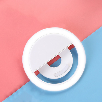 Clip pe telefon Selfie LED Ring Flash Light pentru iPhone Huawei Xiaomi Samsung USB portabil Mini Selfie Lampă Fotografie Ringlight