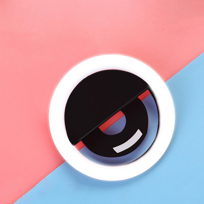 Clip pe telefon Selfie LED Ring Flash Light pentru iPhone Huawei Xiaomi Samsung USB portabil Mini Selfie Lampă Fotografie Ringlight