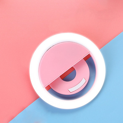 Clip pe telefon Selfie LED Ring Flash Light pentru iPhone Huawei Xiaomi Samsung USB portabil Mini Selfie Lampă Fotografie Ringlight