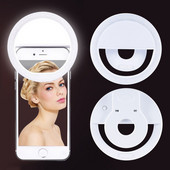 Lumină de umplere a telefonului mobil Inel de lumină LED suplimentar pentru îmbunătățirea selfie-urilor Lumină de umplere a inelului reîncărcabilă prin USB live