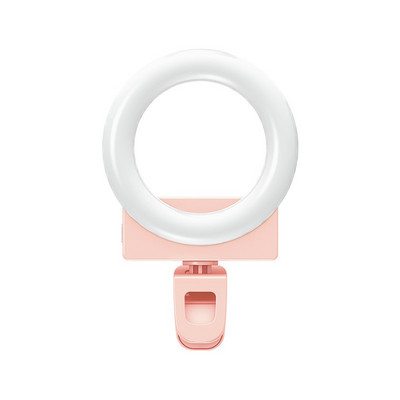 Lumină de umplere a telefonului mobil LED Selfie Ring Light Clip Reîncărcabil 3 moduri de lumină pentru Smartphone iPhone Android Machiaj Vlog
