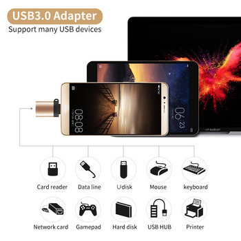 ANKNDO OTG Type C Μετατροπέας USB 3.0 σε USB C για Macbook pro Xiaomi Huawei Samsung Smartphone HDD Mini Type-C βύσμα USB