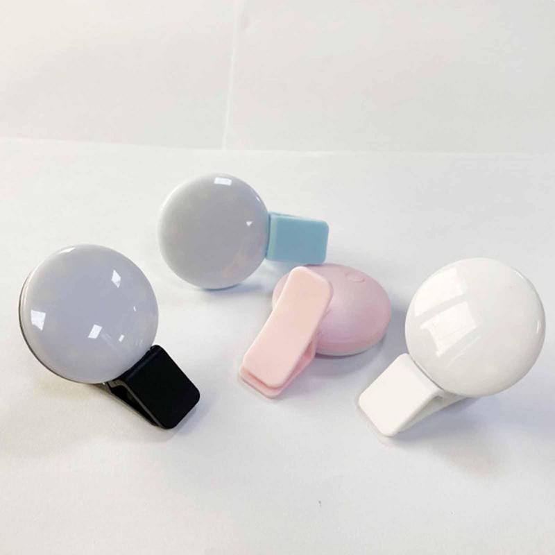 Mobiliojo telefono užpildymo lemputė įkraunama USB telefono žiedinė lemputė, nešiojama apskrita lemputė Mini vaizdo konferencijos lemputė su 4 reguliuojamais