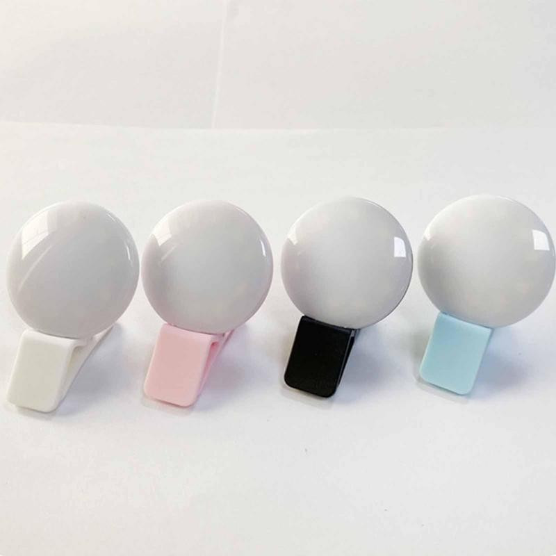 Mobiliojo telefono užpildymo lemputė įkraunama USB telefono žiedinė lemputė, nešiojama apskrita lemputė Mini vaizdo konferencijos lemputė su 4 reguliuojamais