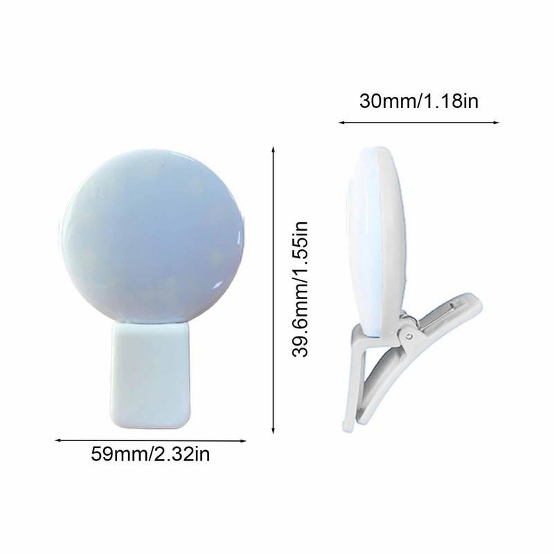 Mobiliojo telefono užpildymo lemputė įkraunama USB telefono žiedinė lemputė, nešiojama apskrita lemputė Mini vaizdo konferencijos lemputė su 4 reguliuojamais