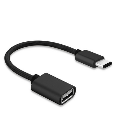 2 în 1 Tip-C Mascul + Micro USB Mascul La USB 3.0 Femeie Adaptor cablu OTG Cablu de date din nailon împletitură pentru telefon tabletă U Disk OTG