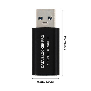 USB адаптер Data Blocker Ajackingtype Charge Femaleconnector Prevention Refuse Hacking Sync Нежелани трансфери Блокове Блокиране