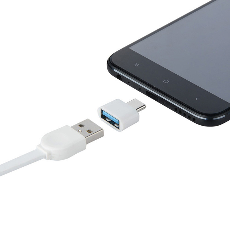 Mini C-típusú USB 2.0-ás OTG-adapter Type-C-USB2.0-hoz konvertáló univerzális dugasz-nő adapter csatlakozó Android okostelefonokhoz