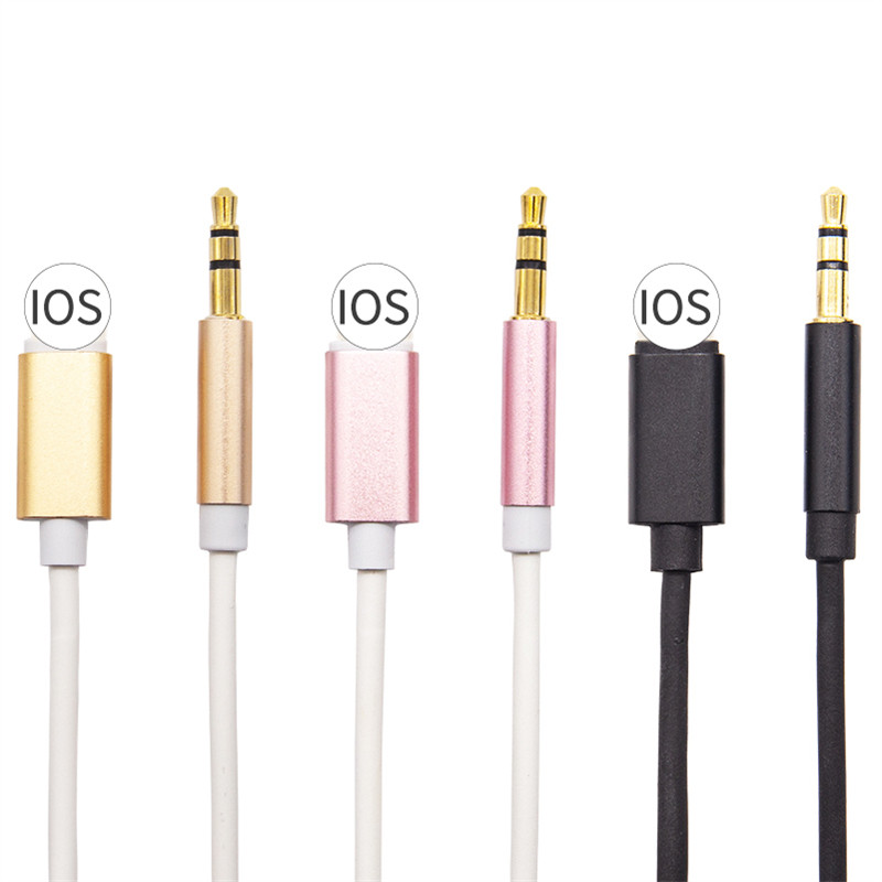 Lightning-hoz 3,5 mm-es jack autós audiokábelhez iPhone 14 13 12 7 8 X-hez Adapter hangátviteli dugaszoló aljzatba AUX kábel 1M fejhallgató