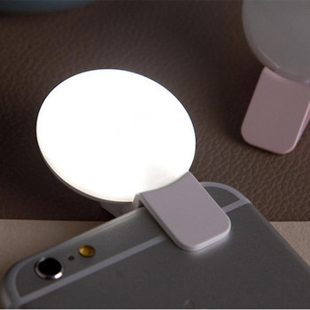 Мини пръстен за селфи светлина LED светкавица Телефон Леща за обектив USB акумулаторна щипка Запълваща лампа за мобилен телефон Дамски селфи светлини