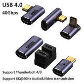 Convertor de încărcare USB4 Adaptor OTG tip C 40 Gbps Transfer de date pentru Thunderbolt 4 / 3 Adaptor USB C 8K@60Hz 100W pentru laptop