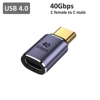 Convertor de încărcare USB4 Adaptor OTG tip C 40 Gbps Transfer de date pentru Thunderbolt 4 / 3 Adaptor USB C 8K@60Hz 100W pentru laptop