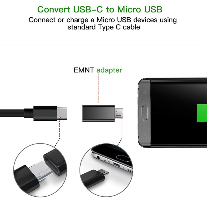Mini Type C - Micro USB Android töltőadapter átalakító Samsung Xiaomi Huawei USB-hez Microusb V8 Otg Sync töltőcsatlakozóhoz