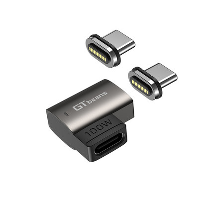 Adaptor magnetic nou 100W Usb C la tip C Încărcare rapidă Convertor magnetic Usb tip C Cablu magnetic Conector Usbc în unghi drept