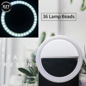 Inel pentru selfie cu LED de încărcare USB Lentile pentru telefon mobil Inel pentru lampă pentru selfie cu LED pentru iPhone pentru Samsung Xiaomi Accesorii pentru selfie pentru telefon