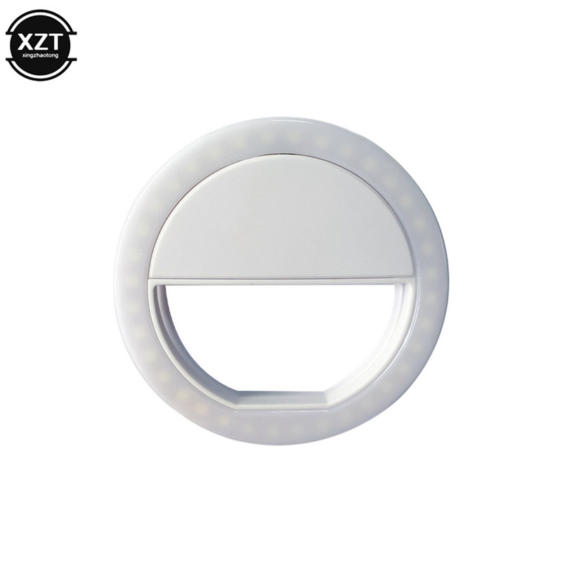 USB töltő Led szelfi gyűrű lámpa mobiltelefon objektív LED szelfi lámpa gyűrű iPhone-hoz Samsung Xiaomi telefon szelfi kiegészítőkhöz