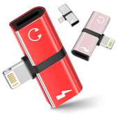Adaptor 3,5 mm Aux la iPhone Mufă căști USB C la adaptor de iluminare Iluminare la iluminare duală pentru iPhone 13 12 X XS 7 8 11 Plus