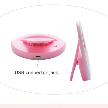 Модно LED фенерче за щипка за селфи светлина за мобилни телефони USB акумулаторна 3 режима осветление Момиче селфи лампа щипка за телефон