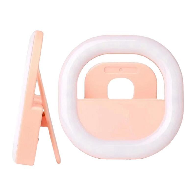 Mobiltelefon töltõlámpa LED-es gyûrûs fény szelfi lámpa, állítható fényerõsségû kapocs laptopon mobiltelefon újratölthetõ kerek lámpa