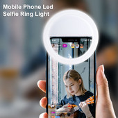 Φωτισμός LED Selfie Ring Light Κινητού Τηλεφώνου Φωτισμός με κλιπ επαναφορτιζόμενη για iPhone 14 13 12 Tablet Samsung Xiaomi iPad