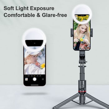 Φωτισμός LED Selfie Ring Light Κινητού Τηλεφώνου Φωτισμός με κλιπ επαναφορτιζόμενη για iPhone 14 13 12 Tablet Samsung Xiaomi iPad