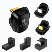 Adaptor USB 2.0 3.1 tip C cu cot 90 în formă de U 40Gbps Transfer rapid de date Convertor de încărcare pentru tabletă pentru telefon Macbook Air Pro Laptop