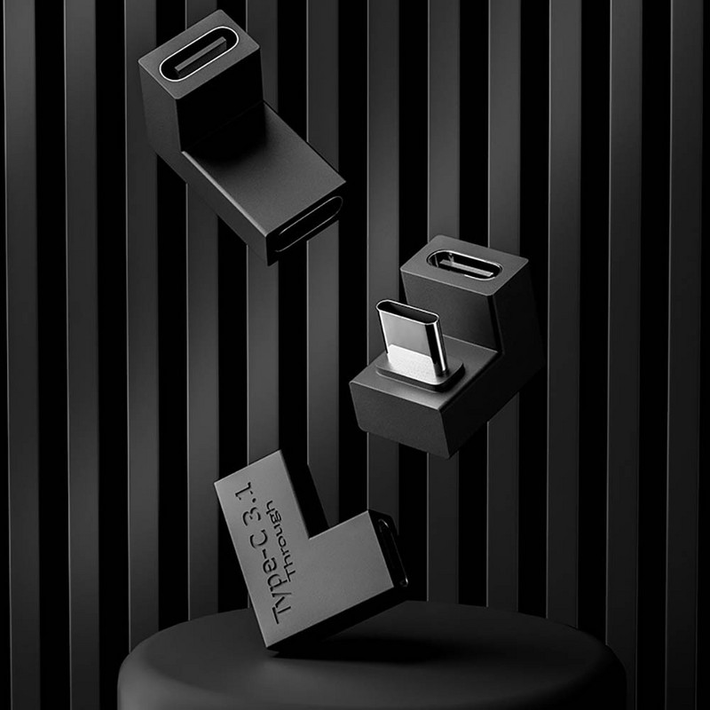 U alakú 90 könyök USB 2.0 3.1 Type C adapter 40Gbps gyors adatátviteli táblagép töltés átalakító telefonhoz Macbook Air Pro laptop