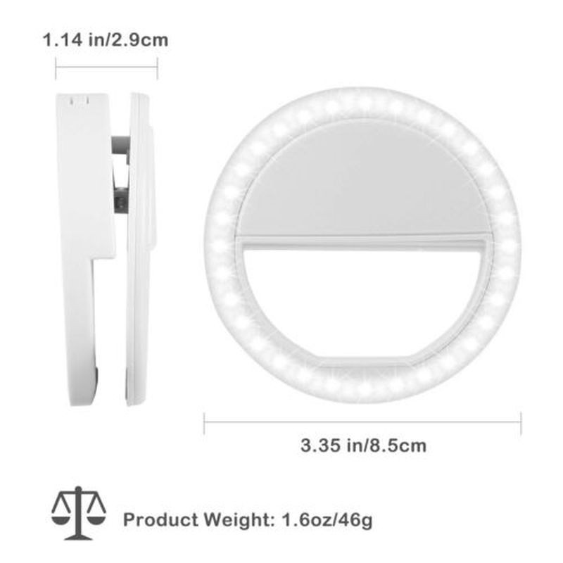 2021 új telefon szelfi gyűrűs lámpa LED automatikus vaku 36LEDS hordozható mini kamerás telefon háttérvilágítású fotólámpa iPhone Samsung táblagéphez