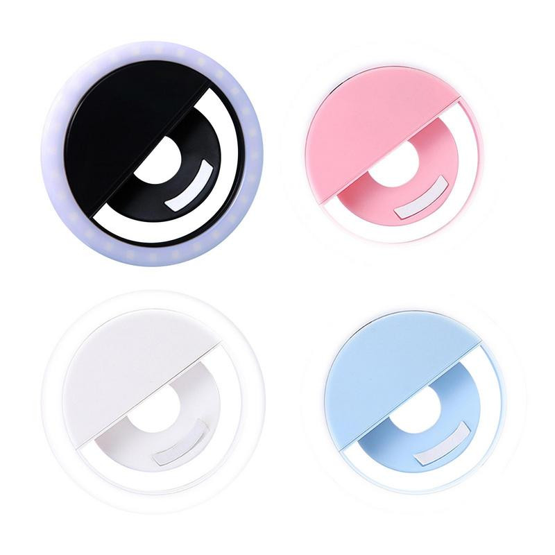 Mobiltelefon töltőfény gyűrű Fill-Light LED gyűrűs lámpa szelfihez USB újratölthető mobiltelefon szelfi fény LED szelfi lámpa