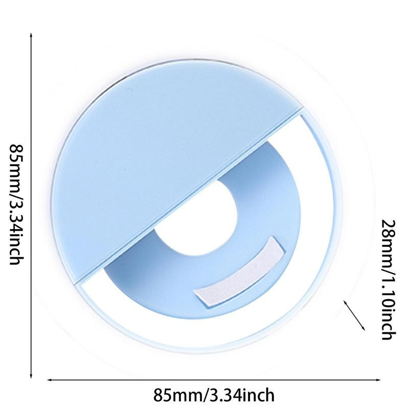 Mobiltelefon töltőfény gyűrű Fill-Light LED gyűrűs lámpa szelfihez USB újratölthető mobiltelefon szelfi fény LED szelfi lámpa