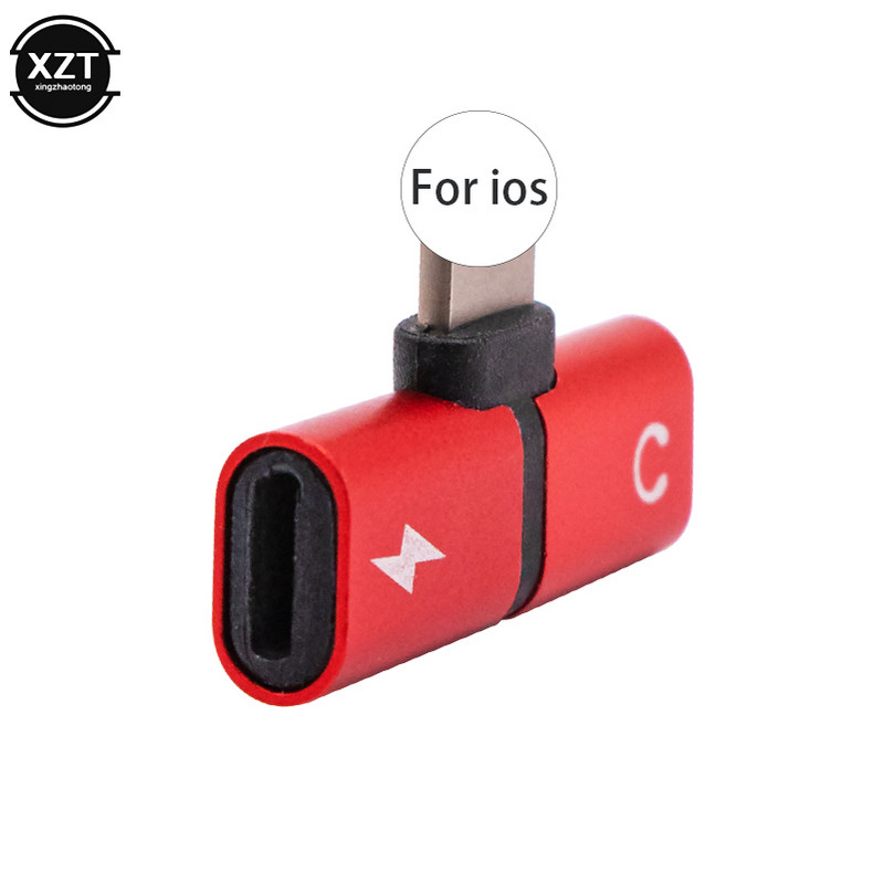 Új mobiltelefon 2 az 1-ben elosztó Lightning Audio töltőadapterhez iPhone 7 8 Plus/X fejhallgató elosztó adapter konverterhez
