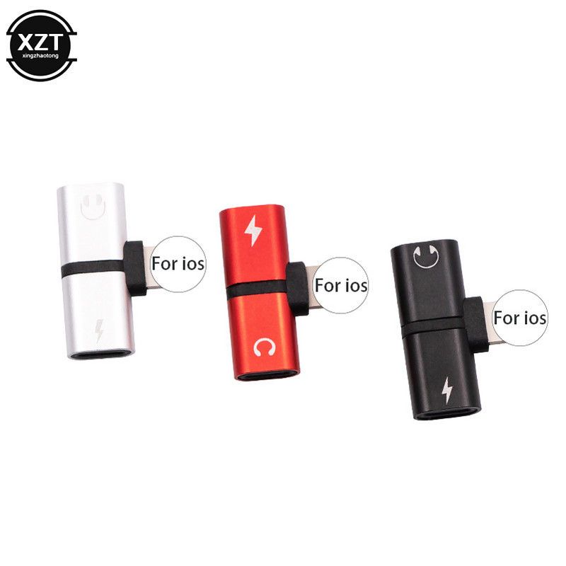 Új mobiltelefon 2 az 1-ben elosztó Lightning Audio töltőadapterhez iPhone 7 8 Plus/X fejhallgató elosztó adapter konverterhez