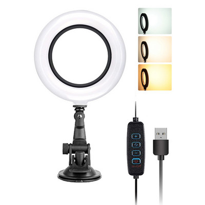 Lumină video 16 cm LED SAU Stand Selfie Ring Lampă de umplere pentru iPad Laptop PC Webcam Live Streaming conferință Ringlight pentru machiaj