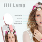 Selfie LED Inel Flash Light 5000K 160LM 3 moduri Dimming Telefon mobil portabil Lampă selfie cu clips pentru iPhone Tablete Telefoane