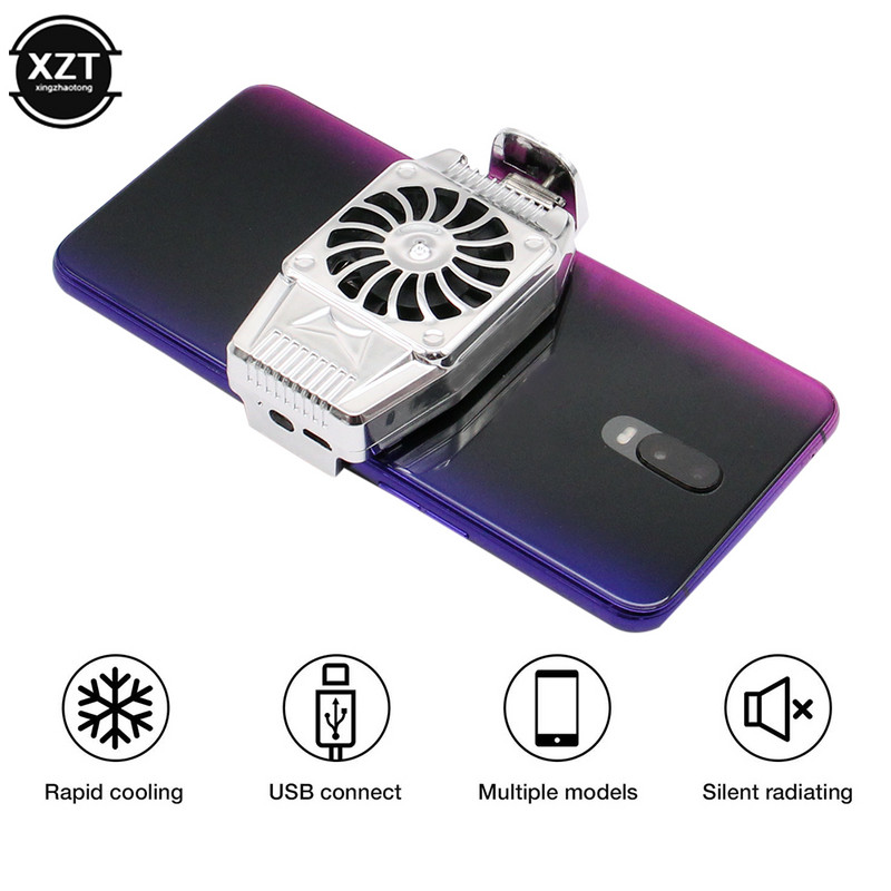 Új mobiltelefon USB tölthető játékhűtő rendszer hűtőventilátor játék fogantyú konzol iphone Huawei Samsung mobiltelefon hűtő