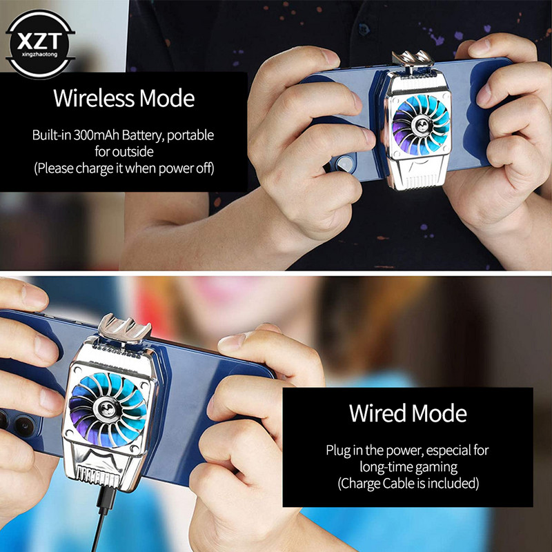 Új mobiltelefon USB tölthető játékhűtő rendszer hűtőventilátor játék fogantyú konzol iphone Huawei Samsung mobiltelefon hűtő