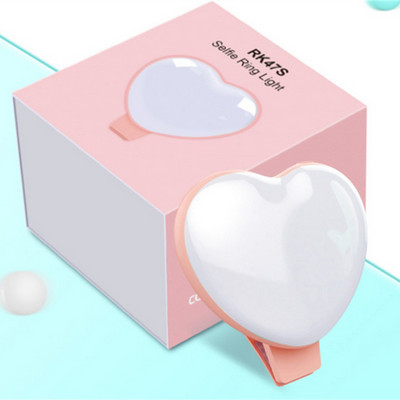 Mini Lumină de umplere Ajustare LED Lumină de umplere portabilă Live Beauty în formă de inimă pentru Iphone Samsung Xiaomi Poco Selfie Light