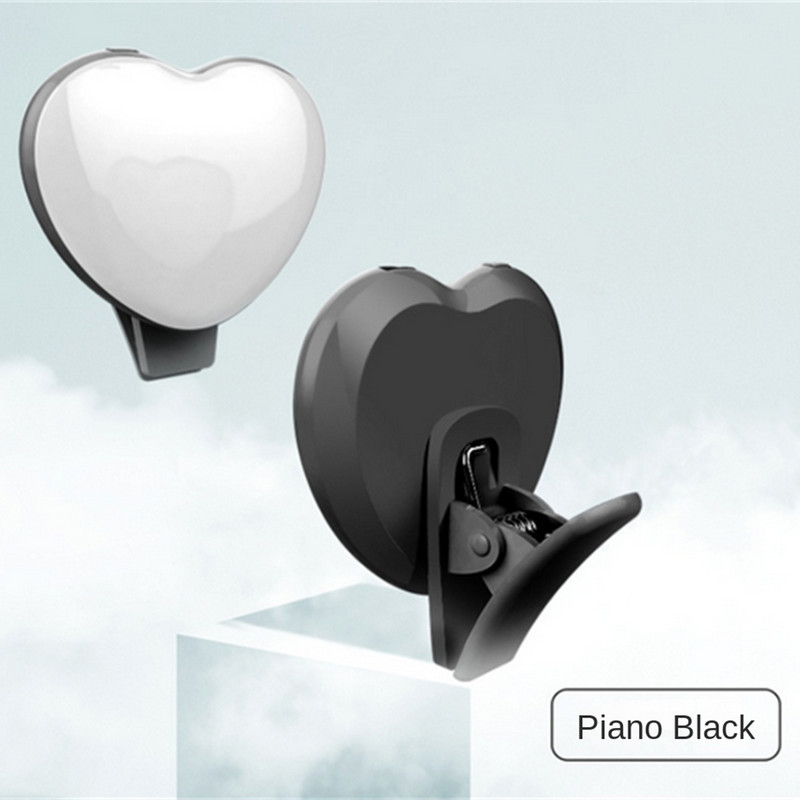 Mini Fill Light Led Adjustment Hordozható Live Beauty Fill Light Szív alakú iPhone-hoz Samsung Xiaomi Poco Selfie Light