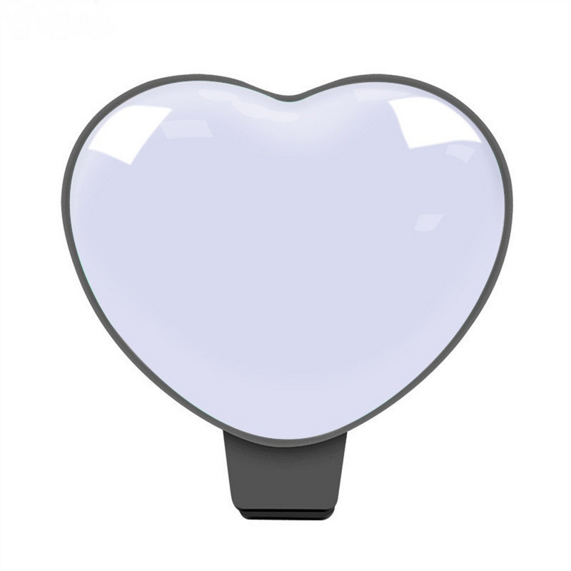 Mini Fill Light Led Adjustment Hordozható Live Beauty Fill Light Szív alakú iPhone-hoz Samsung Xiaomi Poco Selfie Light