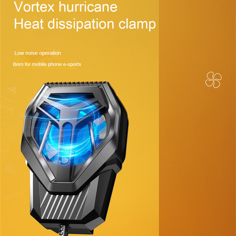 Vortex Hurricane léghűtéses mobiltelefon-radiátor univerzális hátsó klipszes Turbo Silent radiátor 4,5-6 hüvelykes mobiltelefonhoz