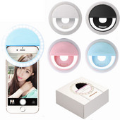 Inel de lumină reîncărcabilă pentru telefon Selfie lampă pentru iPhone Samsung Xiaomi portabil Make Up Fotografie Fotografie LED Fill Light Clip