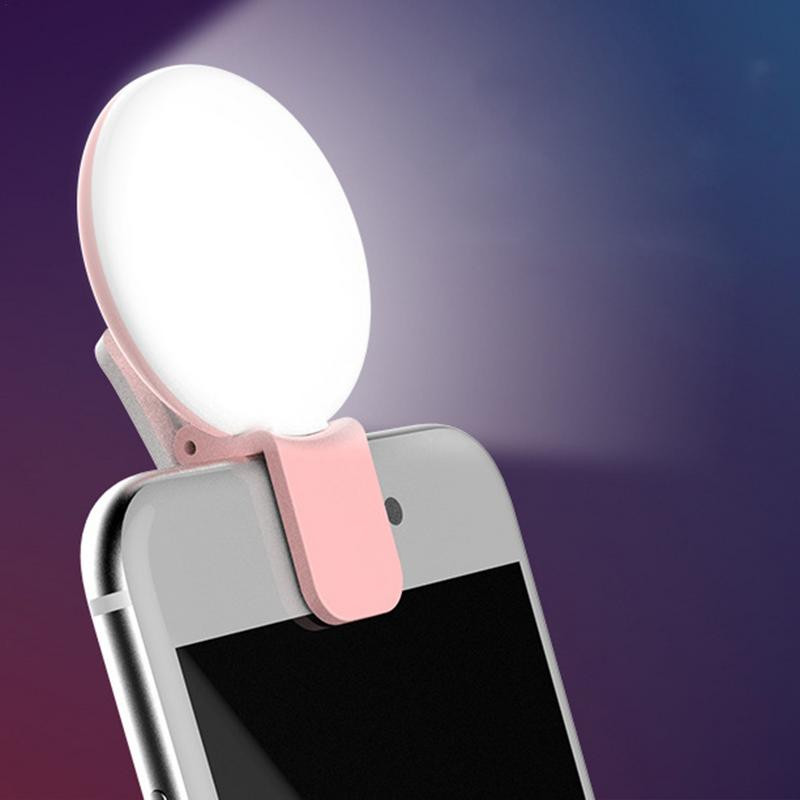 Mini Mobiltelefon Fill Light | Hordozható külső LED villogó három fényintenzitási fokozattal | Portré Slfie Fill Light