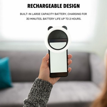 Φωτιστικό δαχτυλίδι για selfie κινητού τηλεφώνου | Επαναφορτιζόμενη φλας LED Φωτιστικό Φωτιστικό Φως ομορφιάς | Αξεσουάρ φωτογραφίας για κινητά