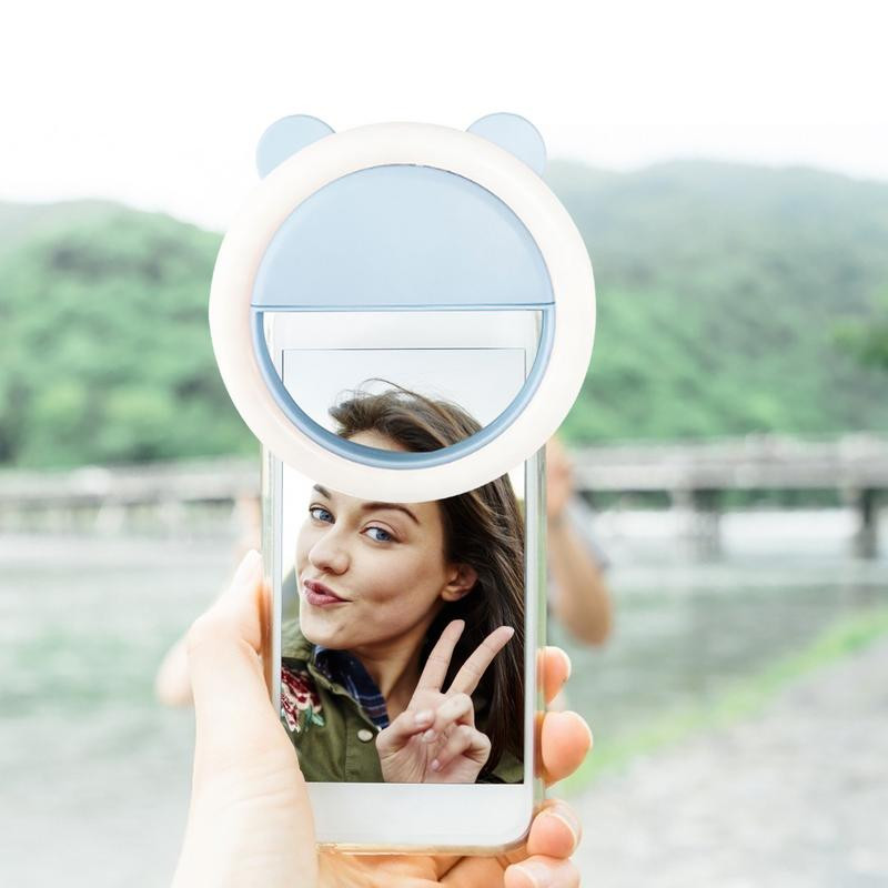 Mobiltelefon szelfi gyűrű fény | Újratölthető LED vaku Photo Light Beauty Light | Mobil fotózási kiegészítők