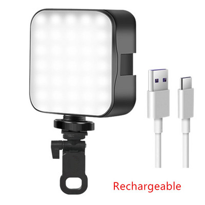Lumină portabilă LED pentru selfie pentru iPhone Samsung Telefon mobil Laptop Clip Ring Flash Fill Video Photo Ringlight Lampă fotografie