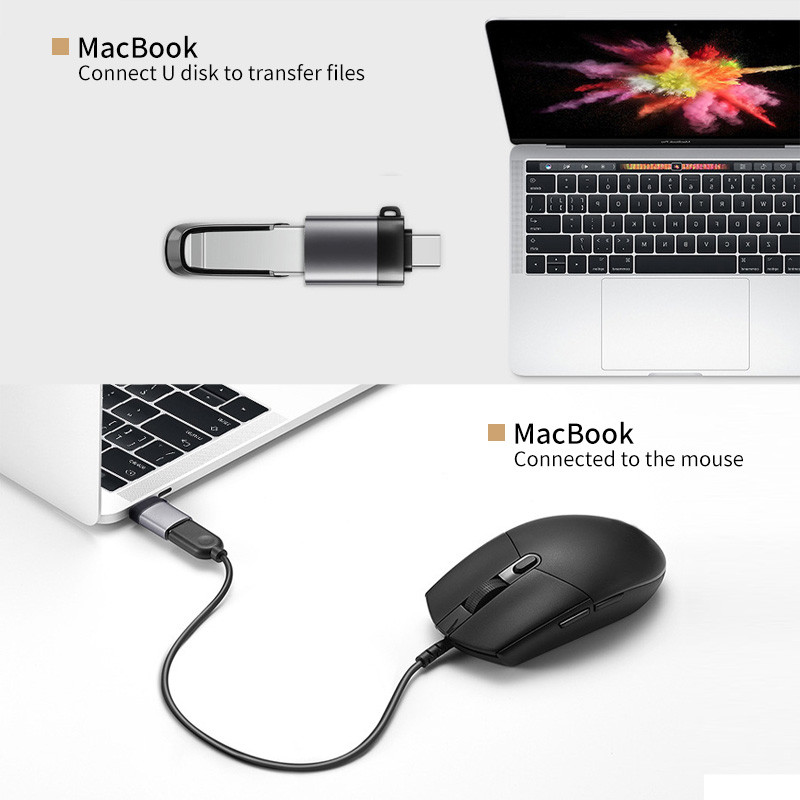 FONKEN USB 3.0 Type C OTG adapter Type-C USB konverter Macbookhoz USB C töltő Egér billentyűzet flash Lemez Hordozható OTG csatlakozó