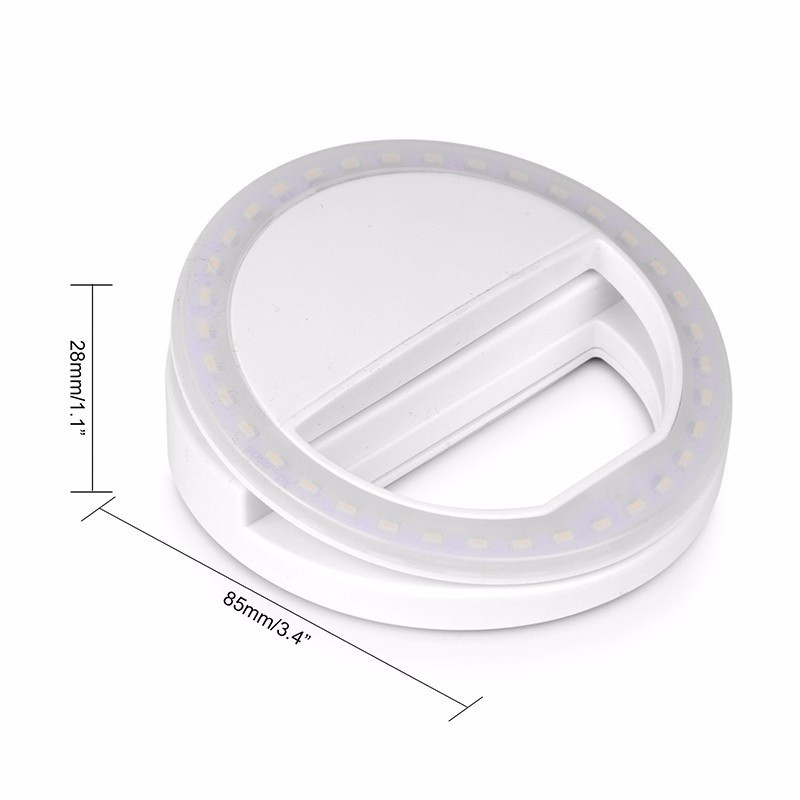 Szelfi LED gyűrűs lámpa vaku Samsung Galaxy A70 A50 A40 A30 3 fényerősségű telefonlámpához Xiaomi CC9 Redmi K20 Pro Luz Movil készülékhez